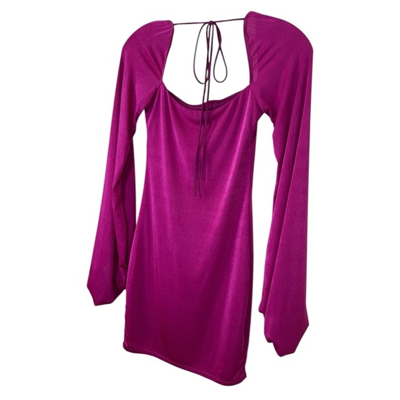 Lucy in The Sky - Women’s Long-Sleeve Mini Dress, Body-Con -  Hot Pink, Small - Picture 8 of 17
